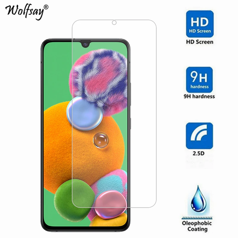 Protector de pantalla de vidrio templado para Samsung Galaxy A90 5G, pel&iacute;cula de vidrio para Samsung Galaxy A90 5G, 2 uds.-2