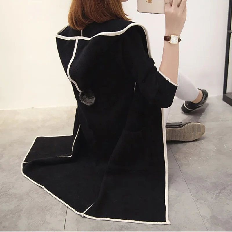 Betyline 2019 осень зима модные женские туфли Пальто Длинные Стиль карман шерстяное