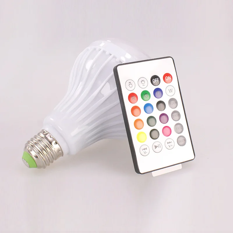 Smart E27 12W Ampoule LED Bulb RGB Light Wireless Bluetooth Audio Speaker Music Playing Dimmable Lamp with APP Remote Control | Лампы и