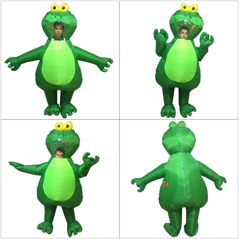 

Inflatable Frog Costume Adults Funny Blow up Outfit Halloween Cosplay Clothing