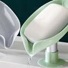 Коробка для мыла в форме листа дренаж для мыла держатель для ванной комнаты держатель для мыла губка поднос для хранения принадлежности для ванной комнаты