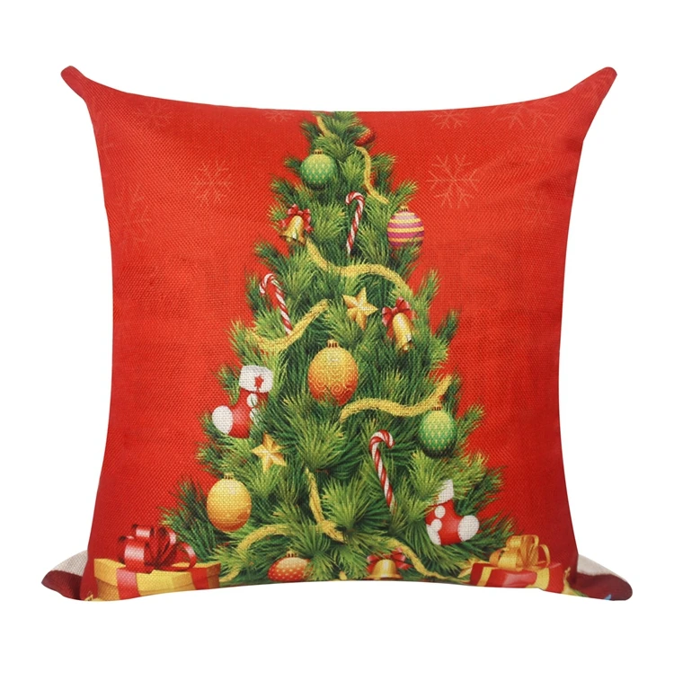 Cushion cover 43 Navidad Рождественский чехол для подушки с рождественским декором для дома рождественские украшения олень Санта Клаус счастливый год - Цвет: Cushion cover 43