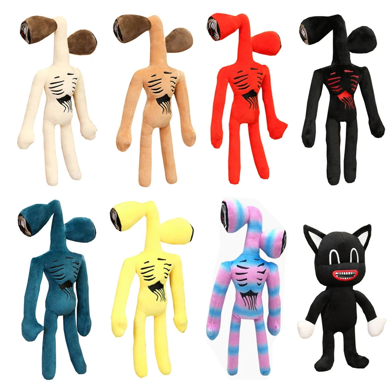 

30-38cm Horror Siren Head Plush Toy Anime Cartoon Stuffed Figure White Black SirenHead Doll SCP Children Birthday Gift