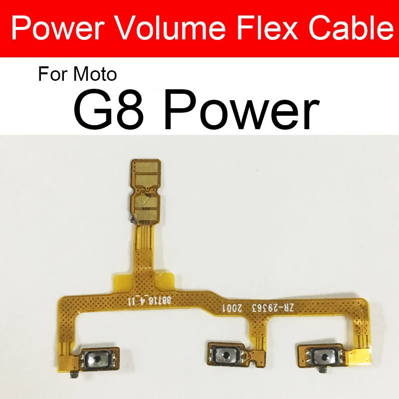 Гибкий кабель для Motorola Moto G4 G5 G5s G6 G7 G8 Power Play Plus с боковым ключом Butoon Flex ленточный
