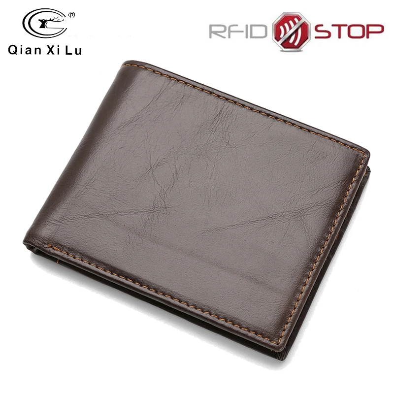 RFID Vitange Oli восковой кожаный бумажник для мужчин держатель для карт маленький кошелек для монет из натуральной кожи тонкий и светильник мужские короткие кошельки