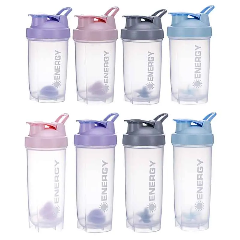 

500ml/700ml Shaker Water Bottle Juice Milkshake Protein Powder Mixing Cup Sports Portable