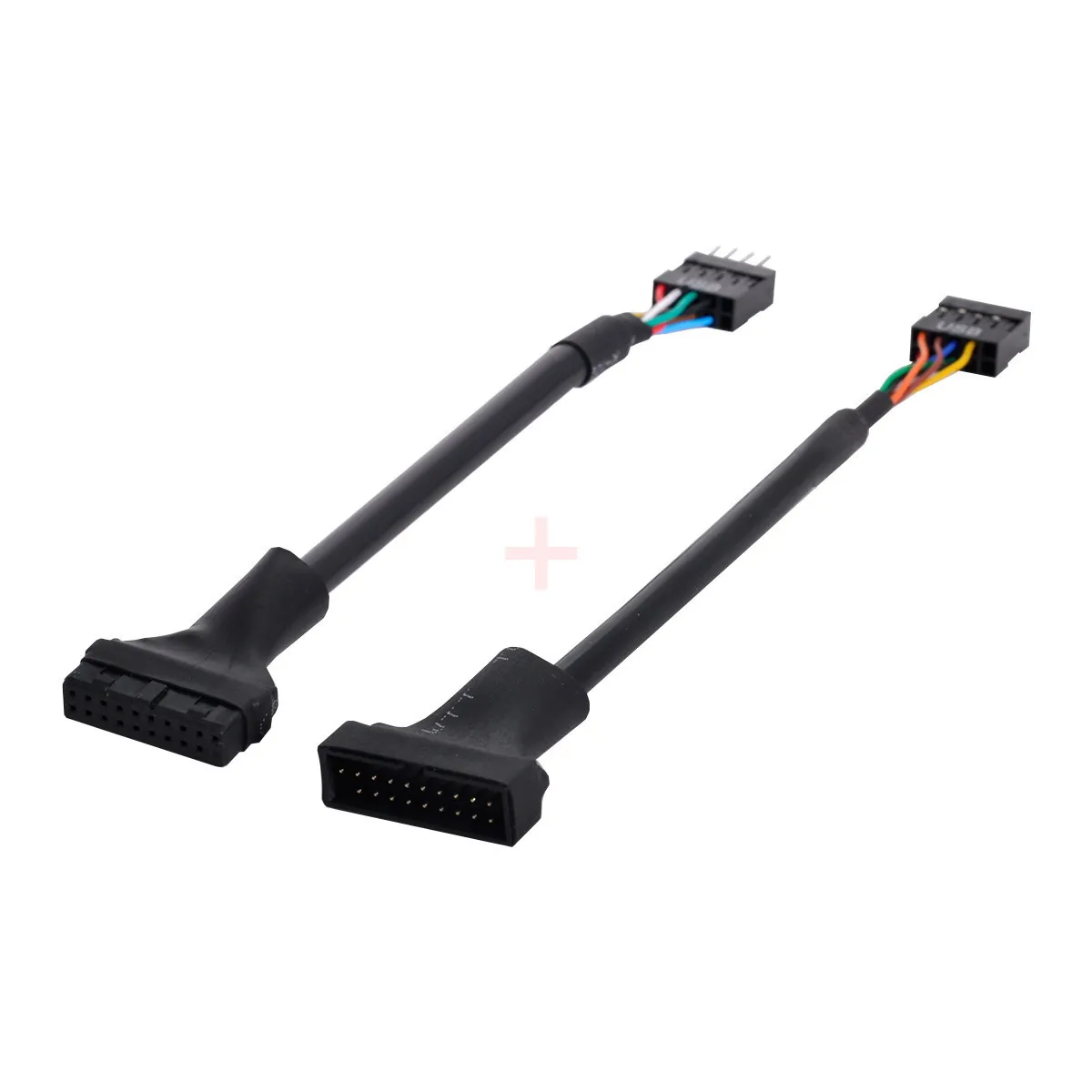 

CY 2 шт. USB 2,0 9Pin к USB 3,0 20pin корпус коннектора гнездовой кабель Реверсивный для материнской платы