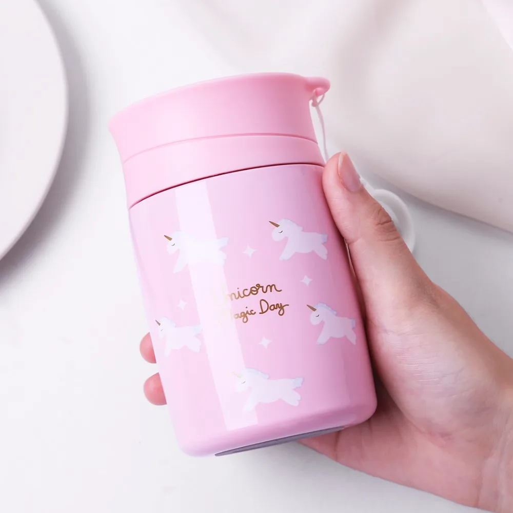 300 мл Детские милые термосы бутылочки для девочек детские кормления портативные