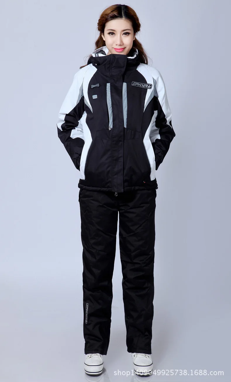 Лыжный костюм женская зимняя утепленная лыжная одежда Водонепроницаемая
