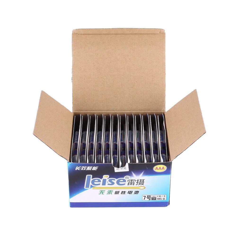 

Leise LR03 1.5V AAA Alkaline Batteries Mercury-free Environmentally Friendly Mercury-free Dry Batteries for Camera 48 pcs