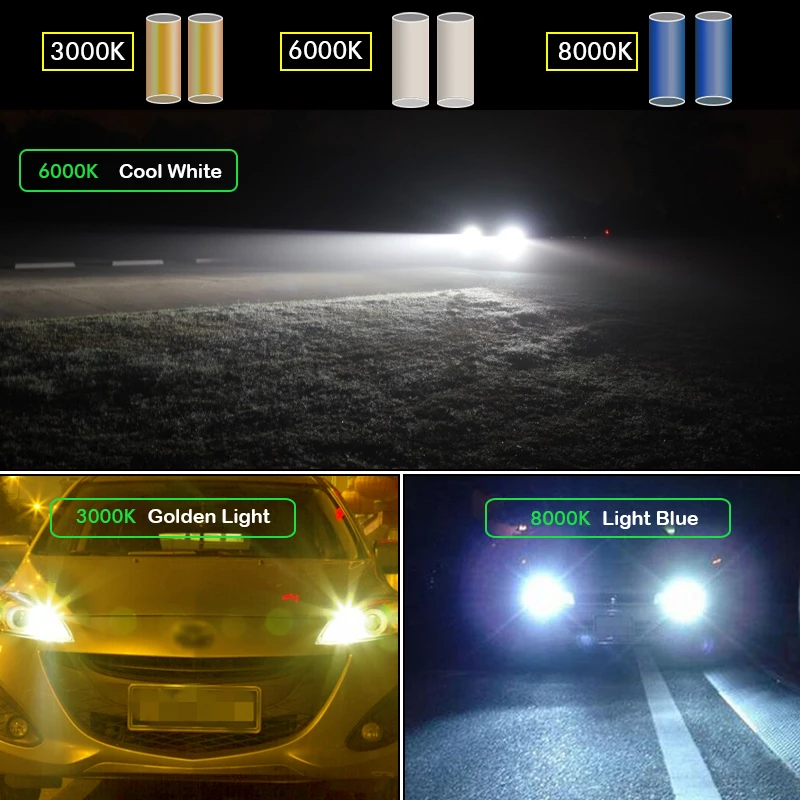 Автомобильные светодиодные лампы фар головного света BEMOST K6 9005 9006 H11 H4 9012 H3 H7