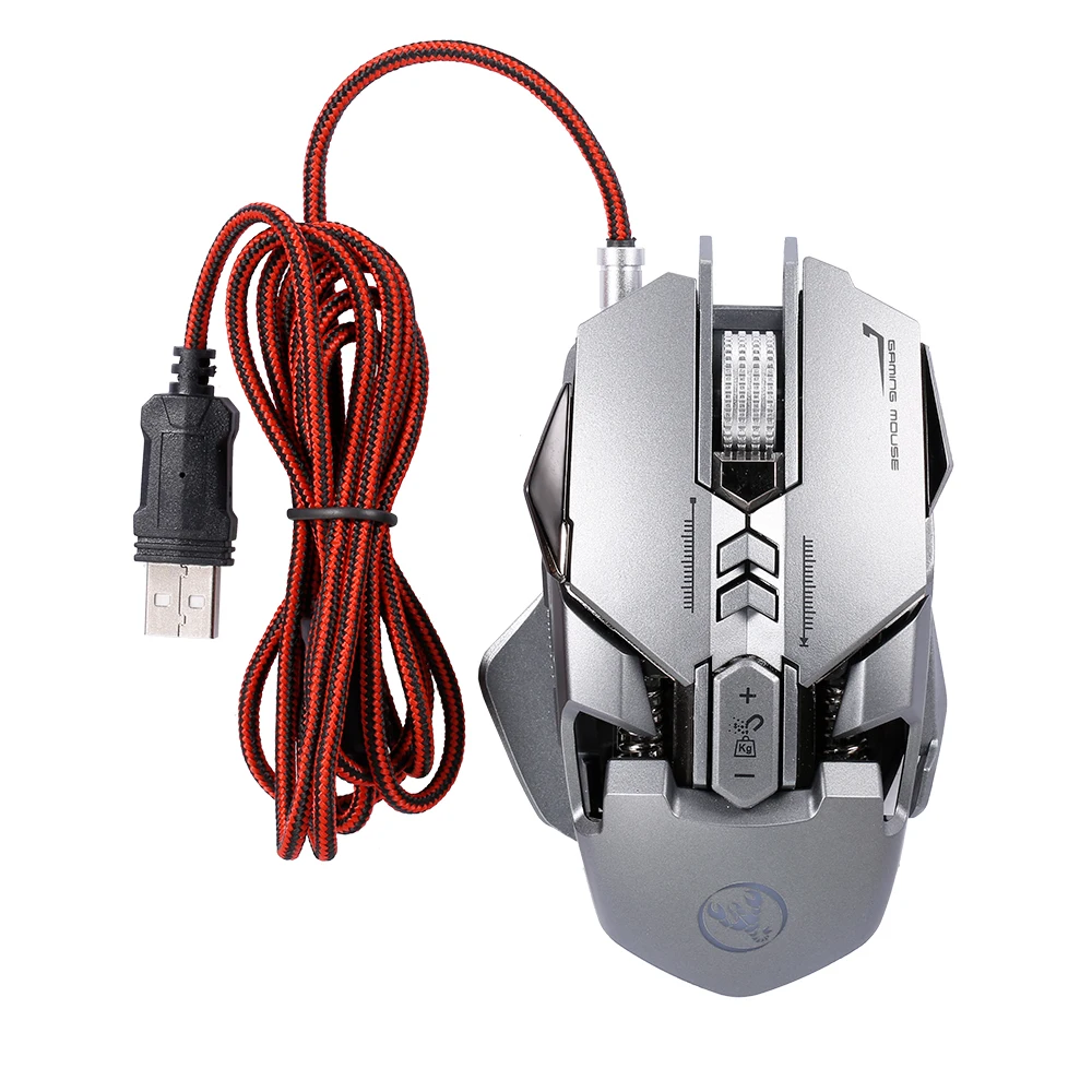

HXSJ J800 Wired Gaming Mouse Seven-key Macro Programming Mouse with Six Adjustable DPI Colorful RGB Light Effect mouse For PC