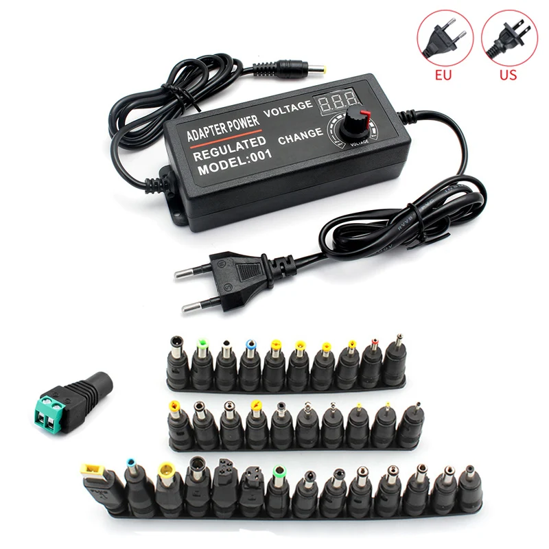 8 шт 34 шт. светодиодный адаптер Подключите Регулируемый Питание 3V 24V 12V 1V 9V 2A 3A 5A DC