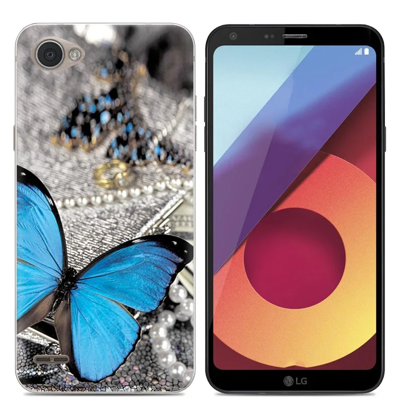 Для LG Q6 силиконовый чехол для Plus телефона ТПУ мультяшный мрамор задняя крышка + Q6a