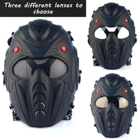 tactical mask full face paintball protective new timemen skull pc lens steel mesh safety mask for military hunting cs war games