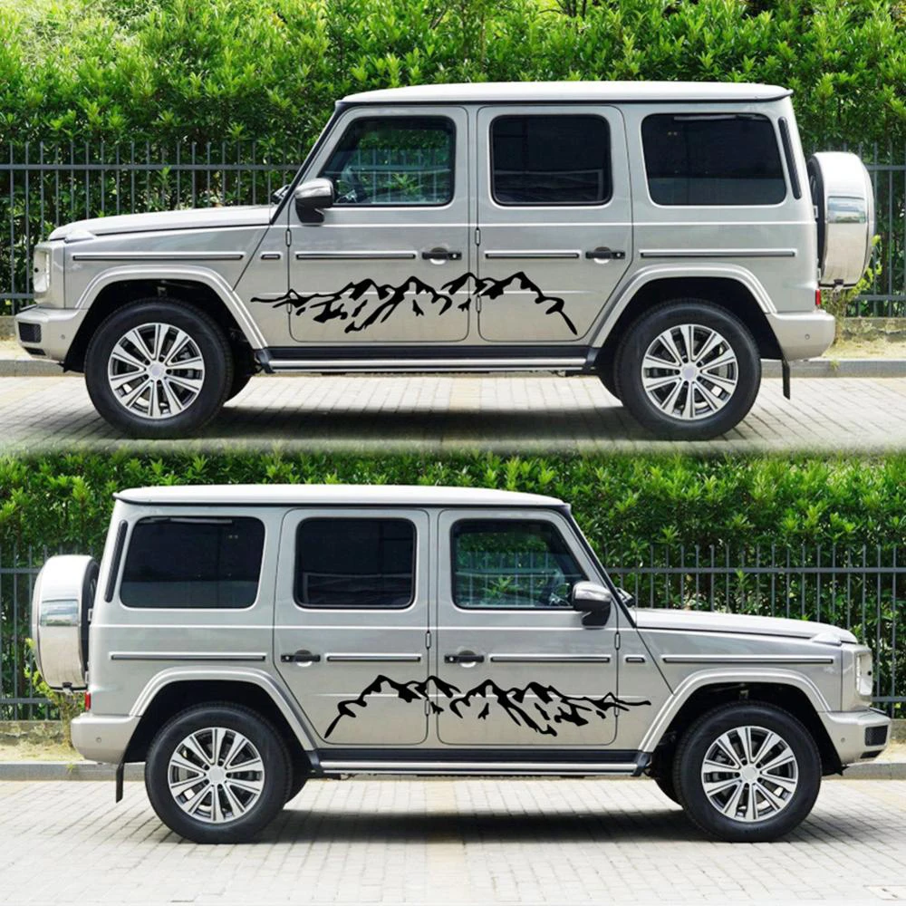 

New Mountain Road Body Decoration Decal Stickers Car Door Side Black Long Sticker for Amg DIY Stripe Vinyl Car Body Decals
