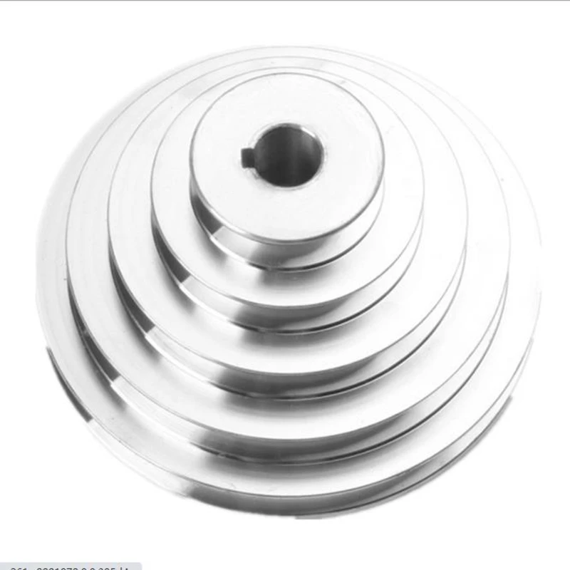 

Aluminum a Type 5 Step Pagoda Pulley Wheel 150mm Outer Diameter 14mm Bore for V-Shaped Timing Belt