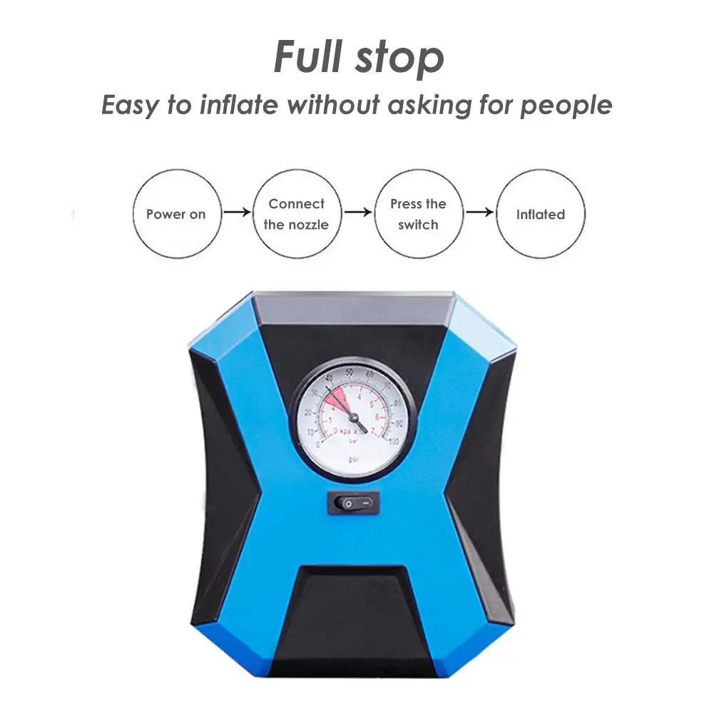 Автомобильный воздушный насос беспроводной портативный 12 в автомобильный
