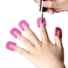 26 шт.компл. 10 размеров G кривая форма лак щит покрытие для пальцев Маникюр Французский клей для наклеек непроливающаяся модель инструмент для защиты ногтей