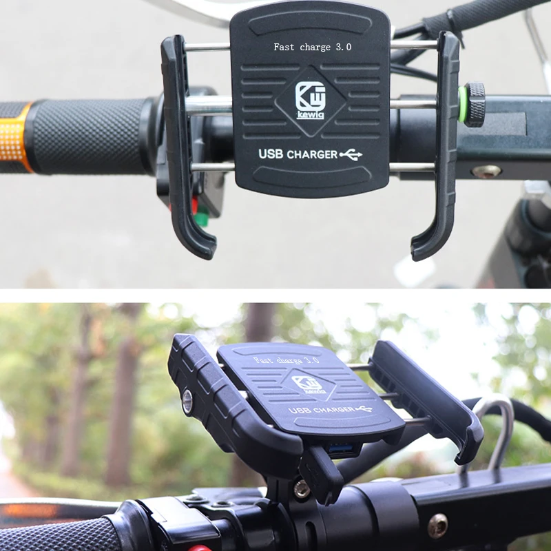 motorcycle phone holder qi wireless charging charger waterproof bracket mount stand 360 degrees rotation practical convenient free global shippin