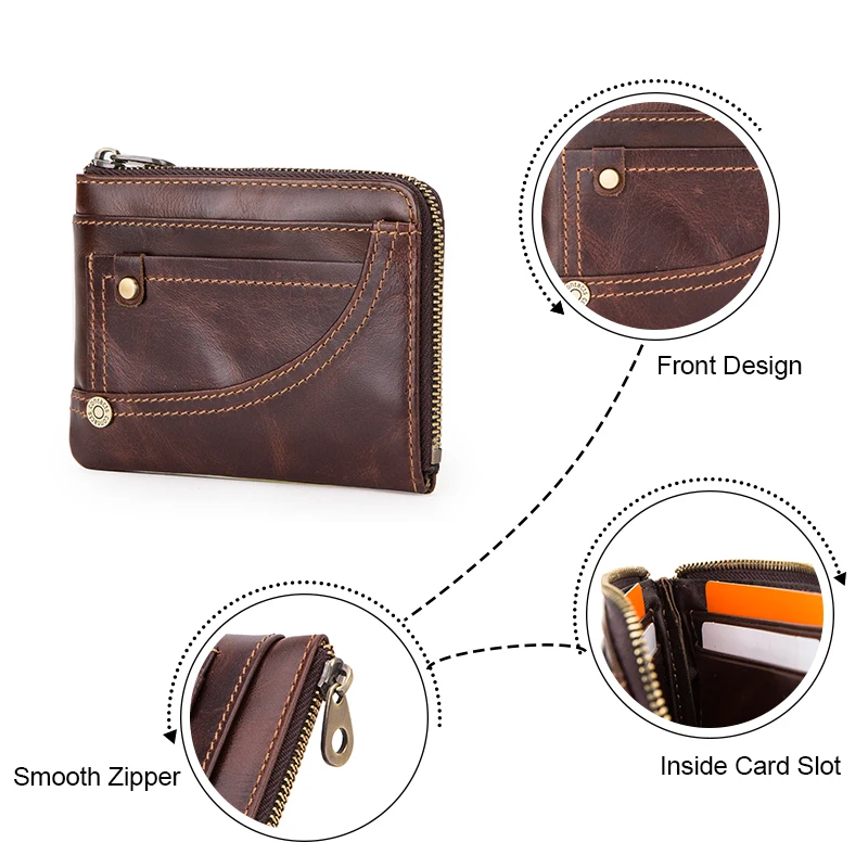 contacts genuine leather card wallet men business credit card holder casual coin purse for male thin credit card case carteira free global shipping