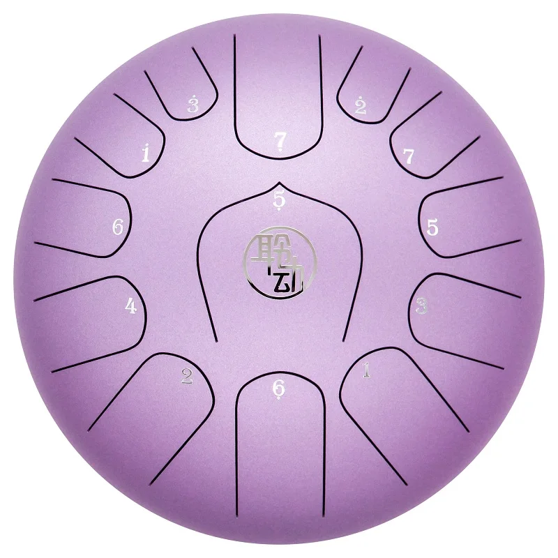 

11-дюймовый мини-барабан HANDPAN Ударный ручной барабан Металлический барабан 13-тонный стальной языковой барабан Инструмент просветления Барабан Бесплатная сумка для барабана C Major Drum HandPan Инструмент Йога-чайна