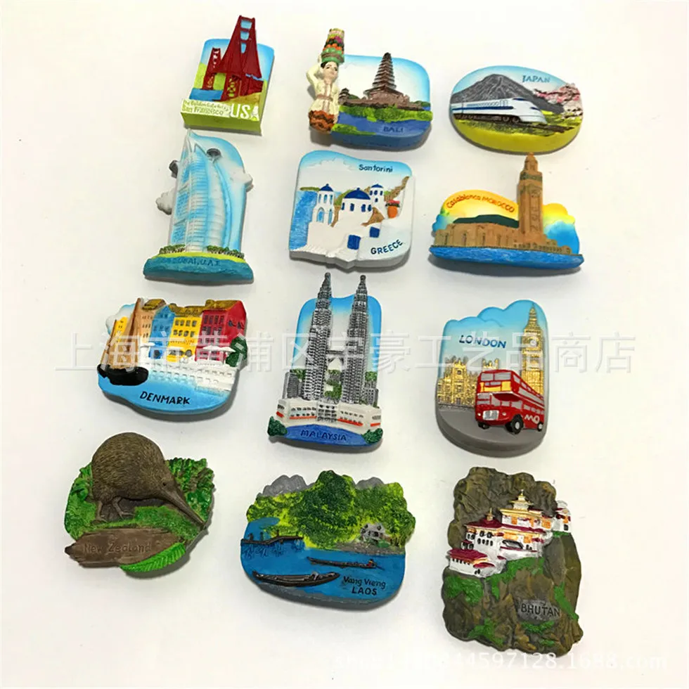 Магнит на холодильник, 3d магнит-наклейка на холодильник, сувенир для путешествий, кухня, домашний декор, Египет, Сан-Франсиско, Лондон, Нью-Йорк, Япония