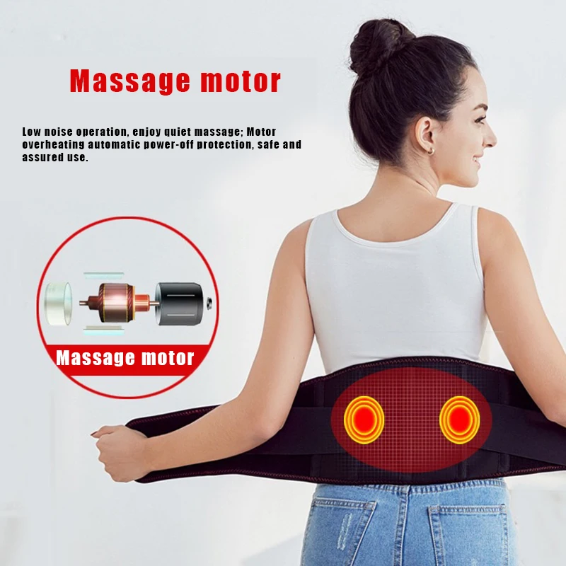 

Electric Heating Waist Belt USB Powered Hot Compress Body Massager Three Levels Adjustment Lumbar Support 2020ing