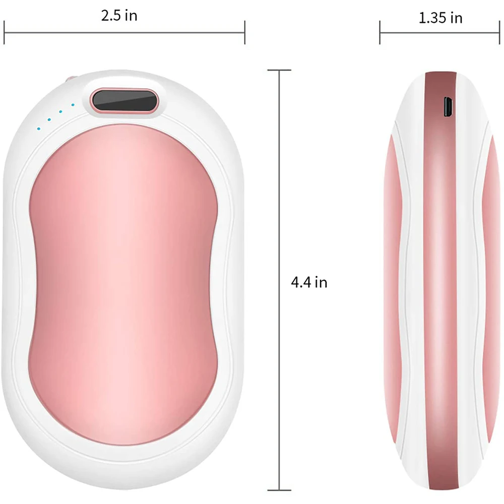 

10000mAh Electric Hand Warmer USB Rechargeable LED Heater 5s Quick Heating Mini Pocket Mobile Power Hand Warmer 5V Long-Life