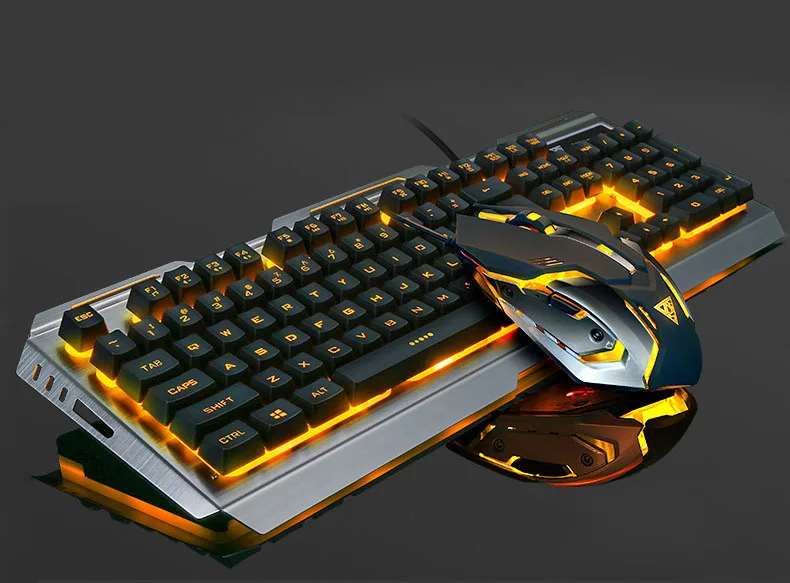 Проводная USB интерфейс механическая клавиатура мышь набор для домашнего офиса