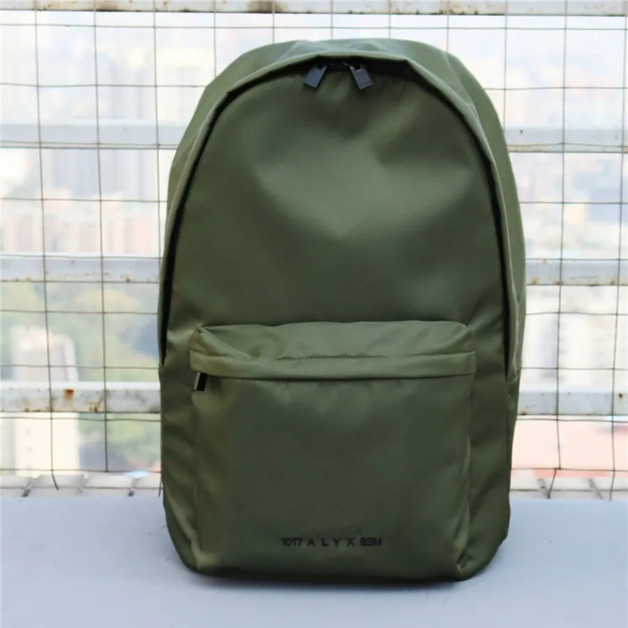 

Рюкзаки ALYX 9SM для мужчин и женщин, коллекция 1017 года, жаккардовая сумка ALYX с металлической молнией внутри, кожаная одежда, нейлоновые сумки