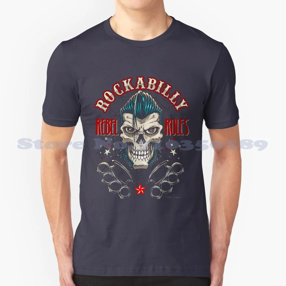 

Черная, белая, серая модная футболка с черепом Rebel Rules