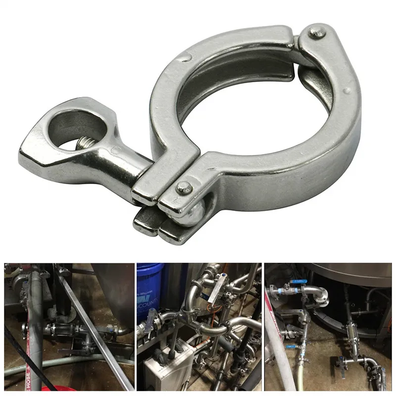 Сверхмощный тройной зажим из нержавеющей стали с одной штифтовой гайкой и