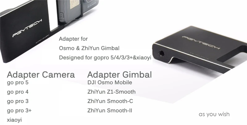 PGYTECH адаптер для DJI Osmo Mobile 2 Zhiyun Smooth 4/3/Q Xiao Yi 4K переключатель Монтажная пластина Gimbal камера для Gopro Hero 6 5 4 3