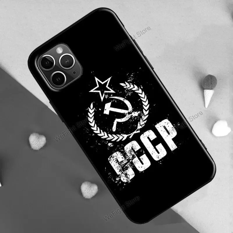Чехол с красным советским флагом для iPhone 12 13 mini 11 Pro Max XR X XS 6S 7 8 Plus SE 2020 | Мобильные