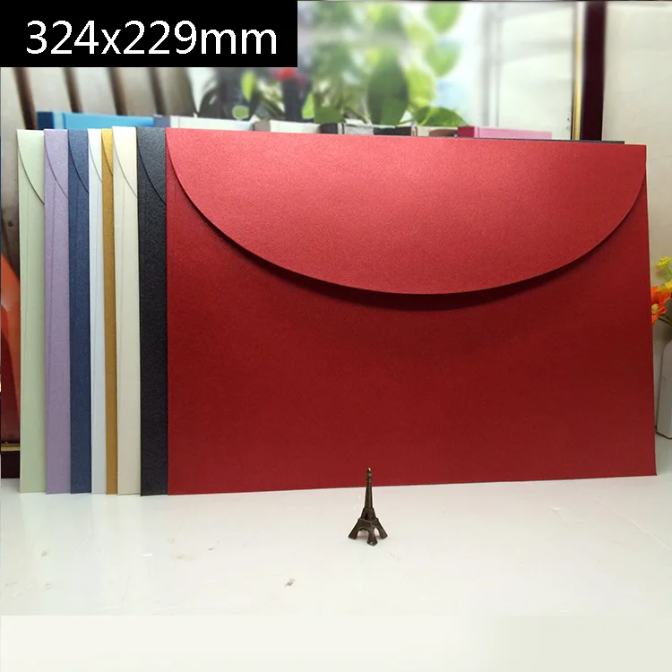 20 шт./лот конверты А4 в западном стиле жемчужная бумага #9 цветные для документов