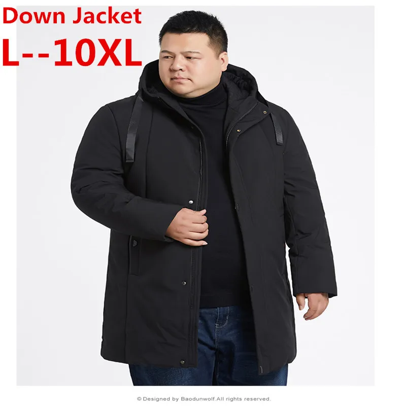 Plus 10XL 8XL 6XL 5XL Hooded Detachable Men Down Jacket Stylish Brand Thick Warm Russia Winter Windproof -40 Degree | Мужская одежда
