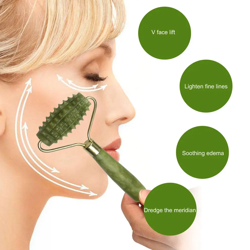 Массажер для лица Джейд роликовый лицевой инструменты ухода за кожей