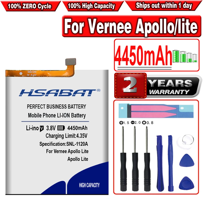 HSABAT SD456074PE 4450 мАч аккумулятор для Vernee Apollo Lite Lite|Аккумуляторы мобильных телефонов| |