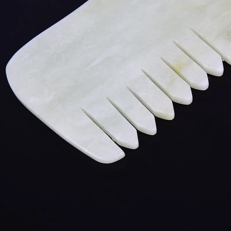 Нефритовый камень Gua Sha расческа массажер для доски Спа акупунктура терапия
