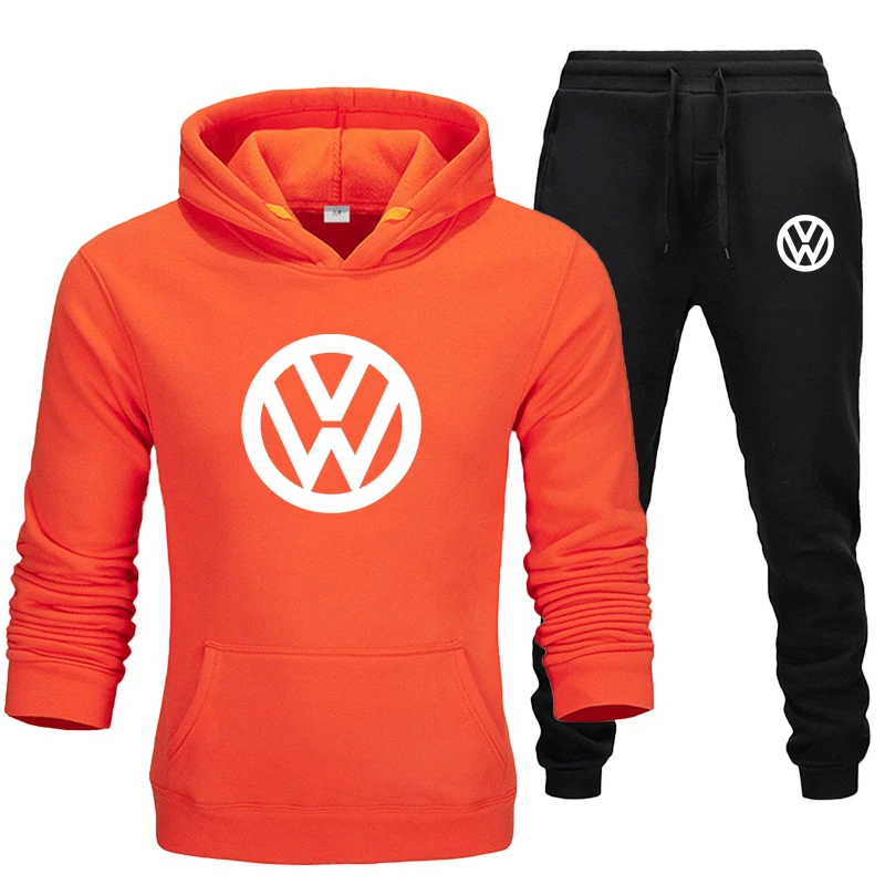 

Autumn/Winter 2021 men's fashion casual sport hoodie + trousers warm tracksuit Ropa Hombre men's tracksuit print