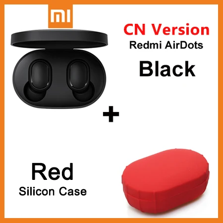 Xiaomi Redmi Airdots TWS беспроводные Bluetooth наушники стерео бас гарнитура с микрофоном голосовой помощник управление AI - Цвет: CN Add 1 Case