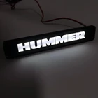 Наклейка для гриля HUMMER, светодиодная этикетка, наклейка на крышку капота, лампа для HUMMER H3 H1 H2 HUMMER Светодиодный дневной ходовой свет для дневного освещения, ламсветильник для гриля HUMMER