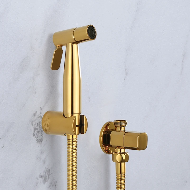 Смесители для унитаза латунный кран золотистого цвета душа и туалета насадка с