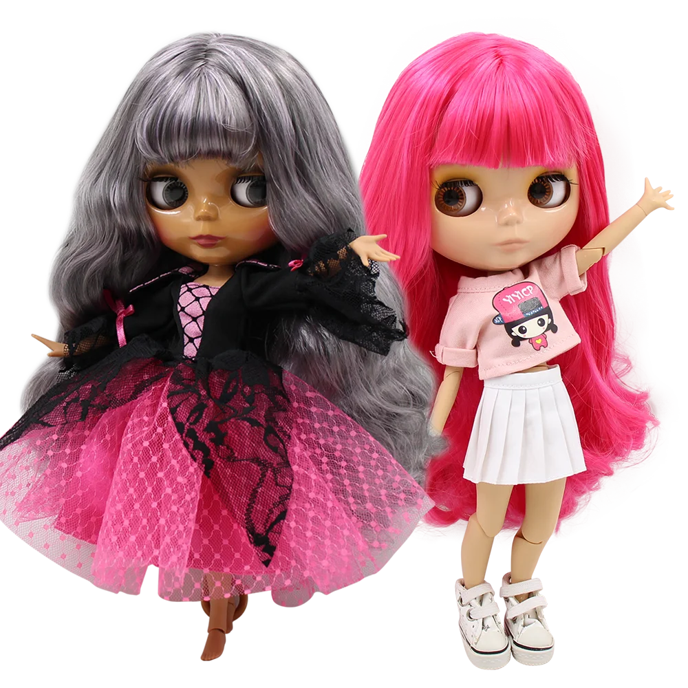 

Ледяная кукла DBS Blyth Joiny Body Shiny Face 30 см 1/6 BJD подарок для девочек аниме Тан кожа натуральная кожа блестящая кукла для лица
