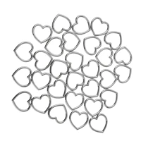 30pcs heart shaped neck choker ring clasps fashion punk alloy loop buckles diy charm collar jewelry connectors making crafts