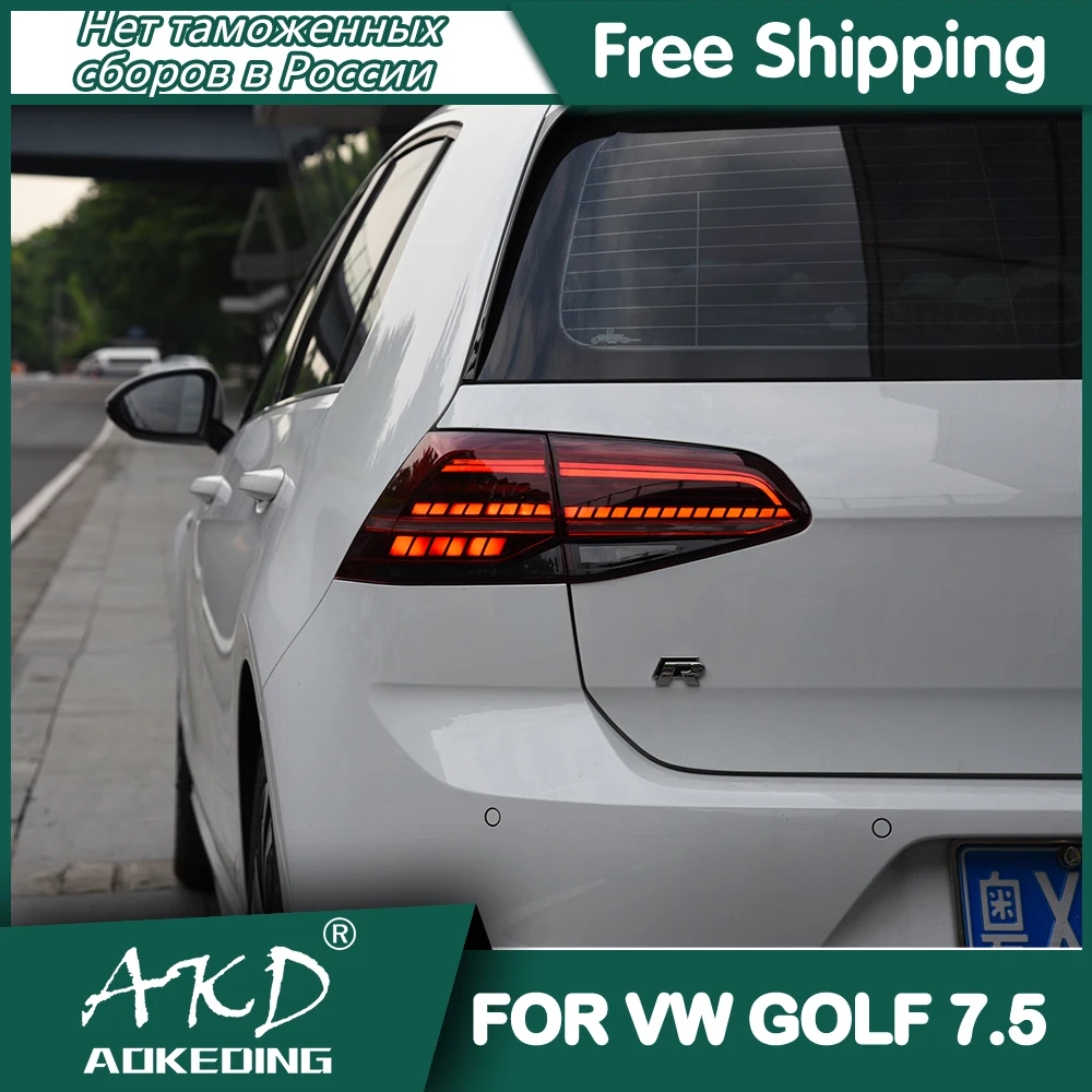 

АКД стайлинга автомобилей Хвост светильник для VW Golf7 Гольф 7,5 MK7.5 2017-2019 светодиодный задний фонарь DRL + стоп-сигнал багажник светильник автомо...
