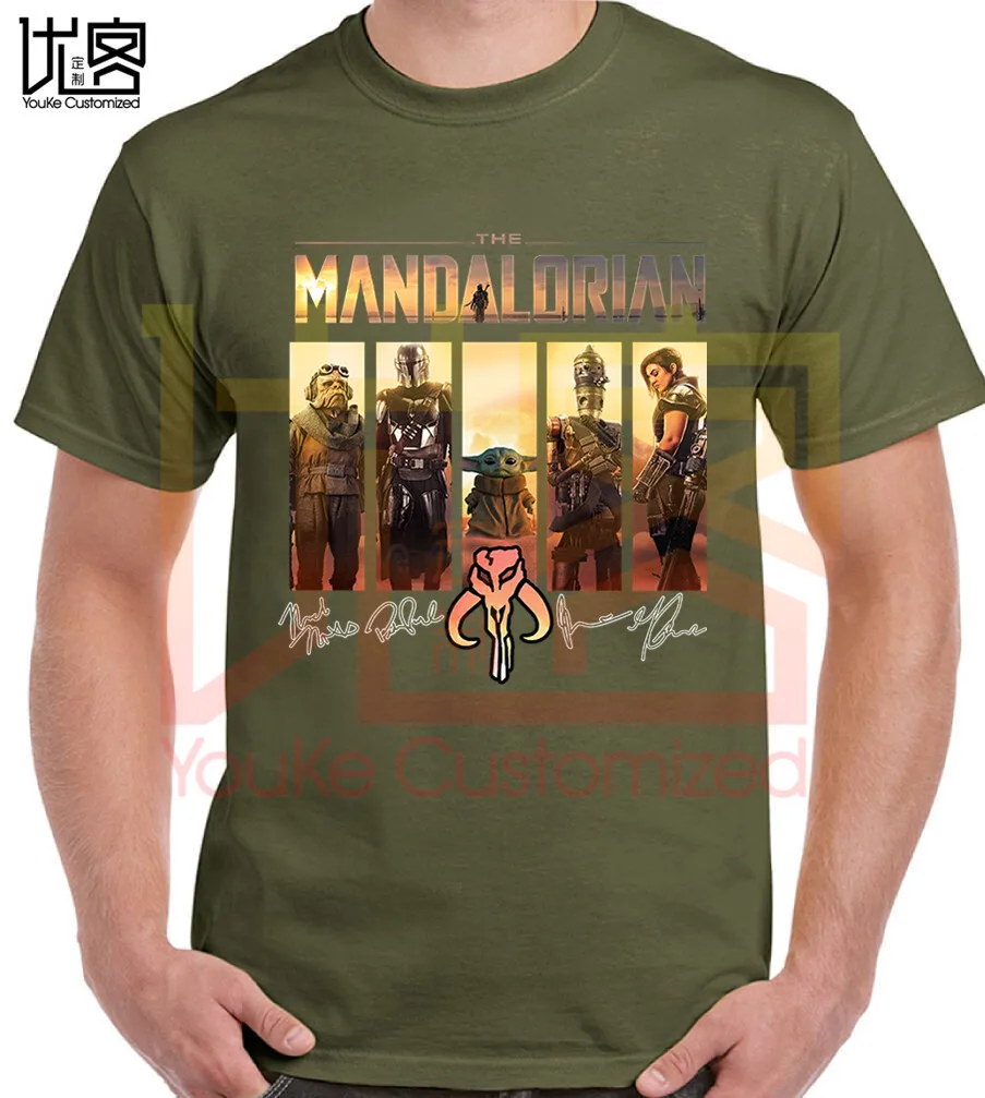Новинка 2020 года рубашка с надписью Mandalorian Star Wars Baby Yoda Darth Vader Мужская и женская
