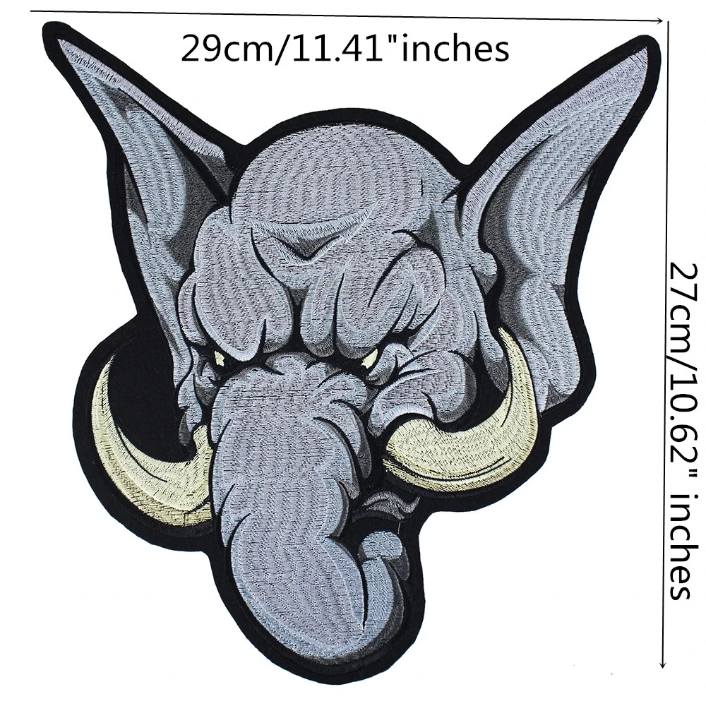 Нашивка на байкерскую куртку со слоном Байкерский значок с вышивкой в стиле панк