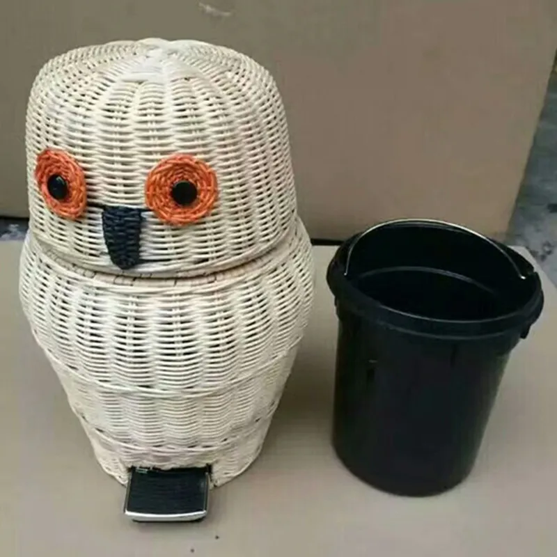Корзина для мусора ручной работы Кухонное мусорное ведро гостиной контейнер с